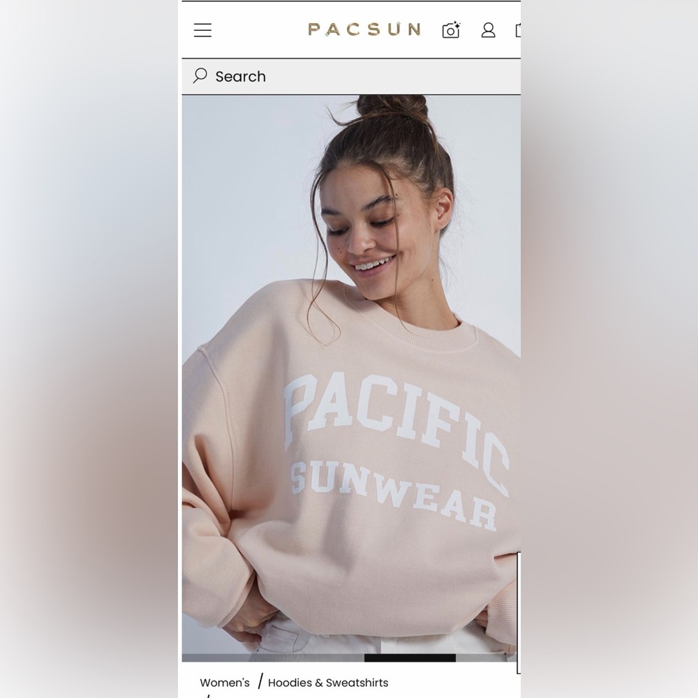 PacSun Women's Pink Crew Neck Sweater